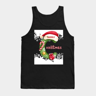 Merry Christmas with a large letter "C" Tank Top